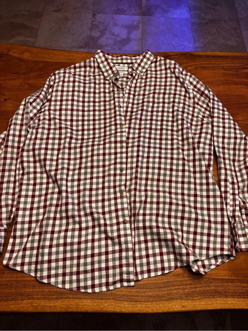 Casual Men's Button-Up Bundle - Light Blue, Burgundy, Gray, Plaid - Picture 2 of 7